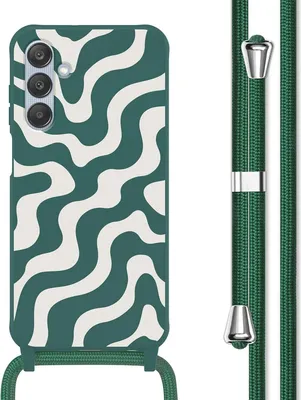 Zdjęcie produktu dla imoshion Silikonowe etui ze sznurkiem do Samsung Galaxy A25 (5G) - Petrol Green Groovy
