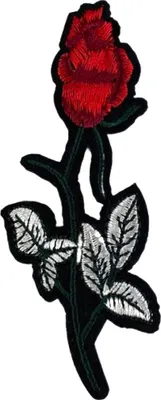 Produktbild von Aufnäher mit Aufnäher „Rose Rose Flower“, zum Aufbügeln mit Emblem