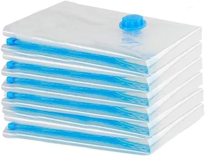 Produktbild von Famanu Vakuum Aufbewahrungsbeutel 6er Set - Für Kleidung und Bettwäsche