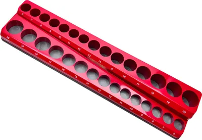 Produktbild von 3/8" Steckschlüssel Magnethalter f. 30 Einsätze Steckleiste Organizer MAGNETISCH