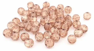 Produktbild von Vintageparts Crackleglasperlen Beige 8mm 50 Stück Schmuck Basteln