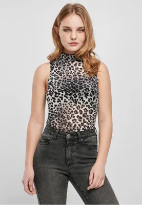 Obrázok produktu pre Dámske body Urban Classics Ladies Sleeveless Mesh Body snowleo - 3XL