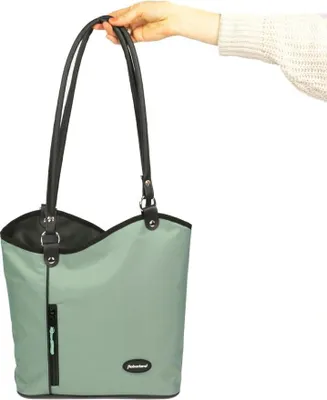 Produktbild von Haberland Lenkertasche Melanie salbei/schwarz - clevere Rucksack-Lenkertasche...