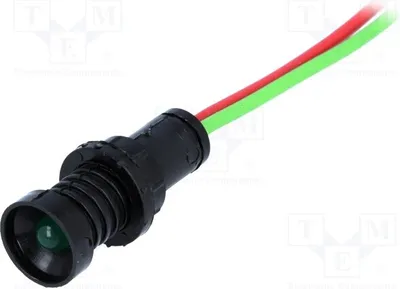 Produktbild von 1x Kontrollleuchte: LED 12÷24VDC 12÷24VAC konkav Öffng: Ø10mm LKM12-24-G LED-Kont