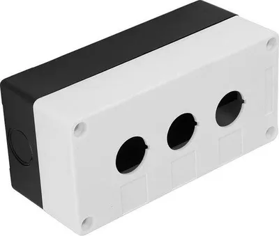 Zdjęcie produktu dla Obudowa ochronna 22 mm, 3 otwory, wodoodporna i pyłoszczelna, biała
