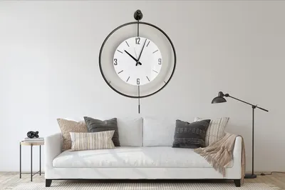 Produktbild von Opviq, Mclock-00108, Dekorative Metall-Wanduhr, Schwarz, 100 % METALL, 58 x 7 x 80 cm