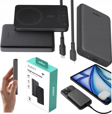 Immagine prodotto di Powerbank 10000 mAh QI2 con ricarica wireless MagFusion AUKEY PB-MS08