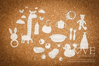Produktbild von Laserowe Love Baby Bastelmotiv mit Kinderdesign
