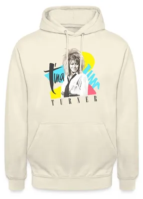 Produktbild von Spreadshirt Tina Turner Fotografie Mit Buntem Hintergrund Uni Hoodie, L, Vanille-Milchshake