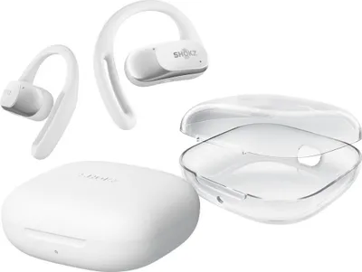 Shokz OpenFit Air Weiß kabellose Bluetooth Kopfhörer Ohrbügel Schutzhülle