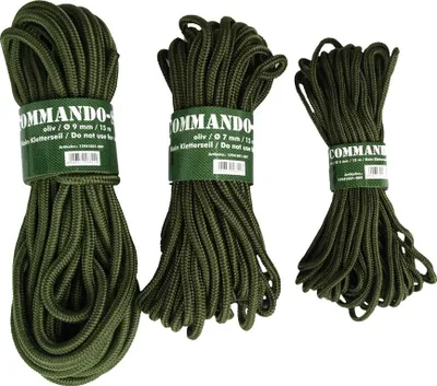 Produktbild von Commando Seil 15 m x 5 mm, oliv