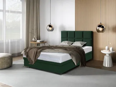 Produktbild von Boxspringbett Sizilien mit Bettkasten ohne Matratze Doppelbett 160 cm (Fresh 13 - grün)
