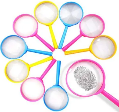 Produktbild von 10 Stück Lupen, Lupen Kinder-Lupen, für Puzzle Lern, Forscher & Detektive Zum Erforschen von Insekten Pflanzen (Zufällige Farbe)