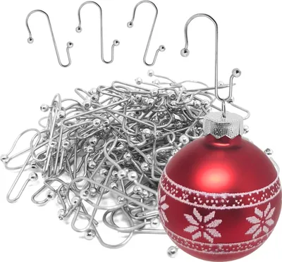 Produktbild von com-four® 100x Premium Haken für Weihnachtsbaumschmuck – Robuste Doppelhaken für Weihnachtsbaum-Deko - Perfekt für Deko-Anhänger