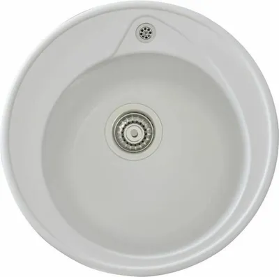 Image de STRADOUR Evier en RONDA, SMC WHITE UNI - 17, 1 cuve, Ø 49 cm, vidage manuel