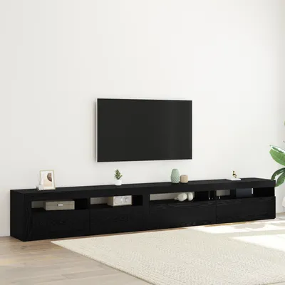 Produktbild von Desgin 3-teiliger TV-Schrank mit LED-Lichtern Schwarze Eiche Holzwerkstoff - TV-Schränke 3332509