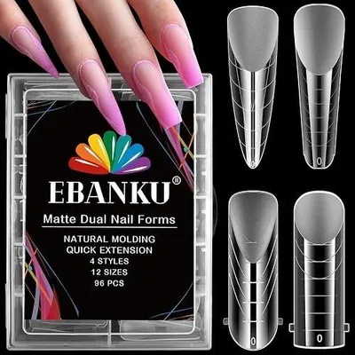 Zdjęcie produktu dla Formy do paznokci żelowych akrylowych zestaw 96 sztuk dla manicure