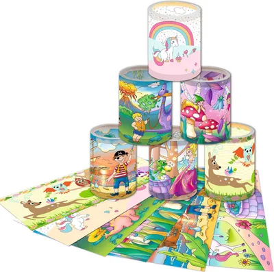 Produktbild von Laternenzuschnitte Transparentpapier 115g/qm 20x50cm VE=25 Blatt 6 Motive