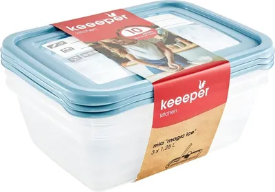 Produktbild von keeeper Gefrierdosen-Set Mia "Magic Ice" 3x 1,25 Liter