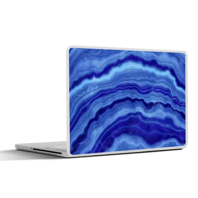 Produktbild von MuchoWow® Laptop Aufkleber Sticker Cover Achat Stein - Blau 40x30 cm - Laptop Dekoration - Selbstklebend