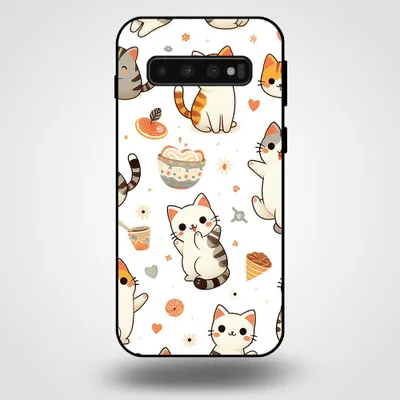 Obrázok produktu pre Smartphonica Puzdro na telefón pre Samsung Galaxy S10 s potlačou mačiek - zadný kryt z TPU s mačkami