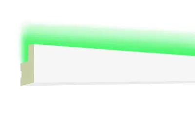Immagine prodotto di Modanature per stucchi HEXIM LED inPoliuretano- Illuminazione indiretta con moderne modanature per soffitti, opache, leggere e resistenti agli urti - (2 metri LED-19 35x22mm) profilo luminoso a baia