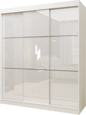 Produktbild von Masseno Schiebetürenschrank VITALE 180 cm Kleiderschrank Schlafzimmer Schrank 3-türig Weiß