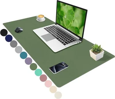 Produktbild von Schreibtischunterlage in Olijfgroen, 100x40cm, ideal für Heimarbeit und Büroorganisation