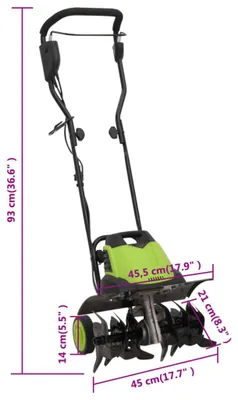 Imagen del producto de vidaXL Motocultivador eléctrico con 6 cuchillas, 1500W