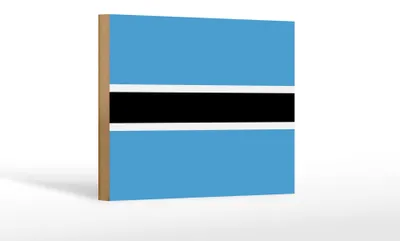 Produktbild von Holzschild Flagge Botswanas 18x12cm Flag of Botswana