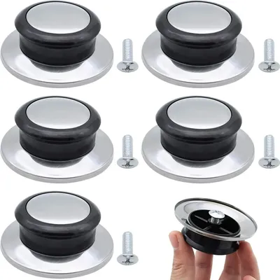 Produktbild von 6 Stück Universal Topfdeckelgriffe Topfdeckelknauf Deckelgriff Ersatzgriff für Topfdeckel, Pfannen & Wasserkocher
