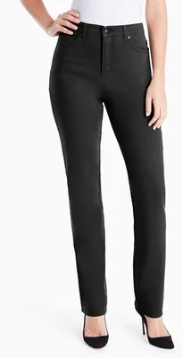 Zdjęcie produktu dla Damskie jeans Gloria Vanderbilt Amanda Classic o wysokim stanie i zwężanym kroju, model o powiększonym rozmiarze, kolor czarny