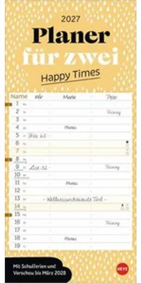 Produktbild von Deko-Slimplaner Happy Times 2027