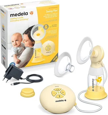 Produktbild von Medela Freestyle Flex, 150 ml, Elektronisch, Transparent, Gelb
