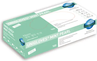 Immagine prodotto di Guanti monouso PEARL ColorLine Guanti monouso in nitrile unigloves menta taglia 7 (S)