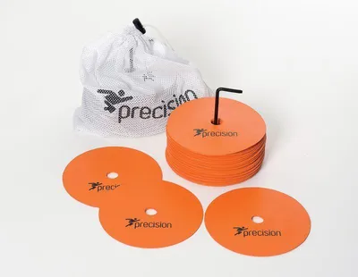 Zdjęcie produktu dla Precyzyjne markery gumowe pomarańczowe średnie 20 sztuk boisko sportowe