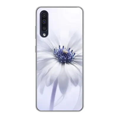 Produktbild von MuchoWow® Handyhülle Schutzhülle Hülle für Samsung Galaxy A30s Blume - Abstrakt - Weiß Silikon Softcase Handy Hülle - Karteninhaber