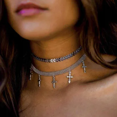 Produktbild von Celebrity Lange Boho Halskette Silber 42