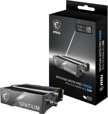 Produktbild von MSI SPATIUM M570 PRO 2TB PCIe 5.0 NVMe M.2 2280 FROZR SSD