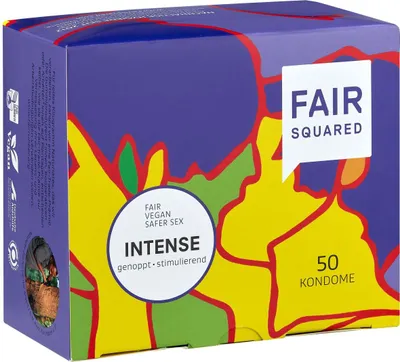 Image de Préservatifs FAIR SQUARED Intense, boîte de 50