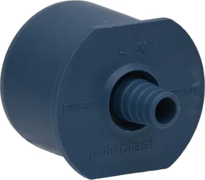 Produktbild von POLOPLAST Kondensatablauf, DN50/1/2", POLO-KAL, PP-MD, Ø50/12,7mm, blau, 1 Stk.