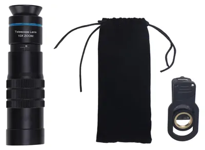 Productafbeelding van Handtelescoop, 10x zoom, HD-telelens, volledig metalen constructie met meerlagige coating, clip-on monocular voor het bekijken van sportevenementen, concerten, enz