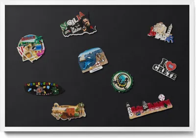 Produktbild von Magnetboard 60x40 cm – Weißer Rahmen – Farbe Schwarz – Weißwandtafel, Magnetische Tafel – Büro, Magnetpinnwand
