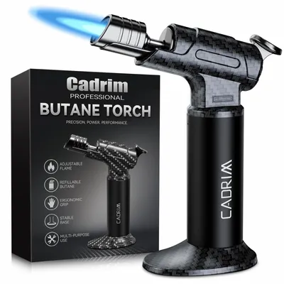 Produktbild von Flambierbrenner Bunsenbrenner Küchenbrenner - 1300 °C Flammtemperatur - Sicherheitsschloss - Mit Zünder