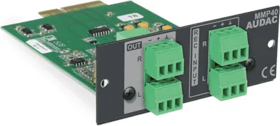 Produktbild von Audac MMP40 SourceCon™ Mediaplayer & -recorder Modul, Sym.-Stereo-Ein- & Ausgang
