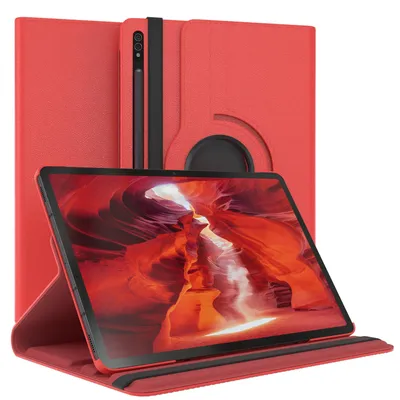 Produktbild von EAZY CASE - Tablet Hülle für Samsung Galaxy Tab S8 Plus Schutzhülle, Tablet Case 360° drehbar in Rot