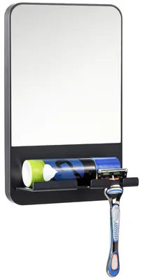 Produktbild von Rasierspiegel Duschspiegel beschlagfrei - Mit Saugnapf - 16,2 x 26,2 cm - Anti-Kondens