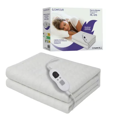 Produktbild von Comfeur Heizdecke Wärmeunterbett 190 x 80 cm, Heizmatte mit Abschaltautomatik, 6 Temperatursstufen mit Timer, Heizunterbett, Warmedecke