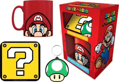 Obrázek produktu pro Hrníček, dárkový set Super Mario - 5050293852041
