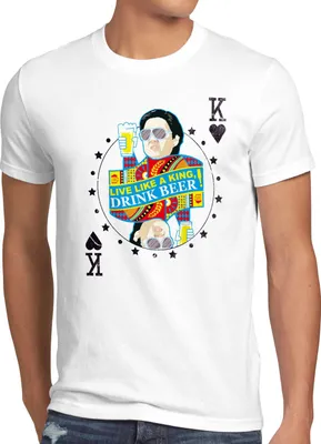 Produktbild von style3 Live like a King! Drink Beer! Herren T-Shirt Trinke Bier! Chow hangover Las Vegas